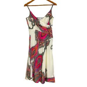 Trina Turk Silk Asymmetrical Drop Waist Slip Dress